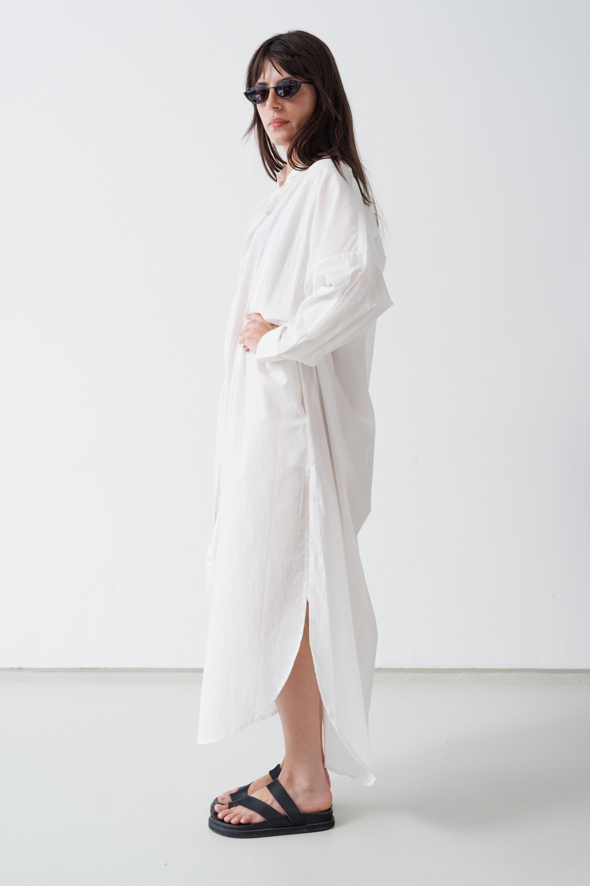 Santorini Shirt Dress White