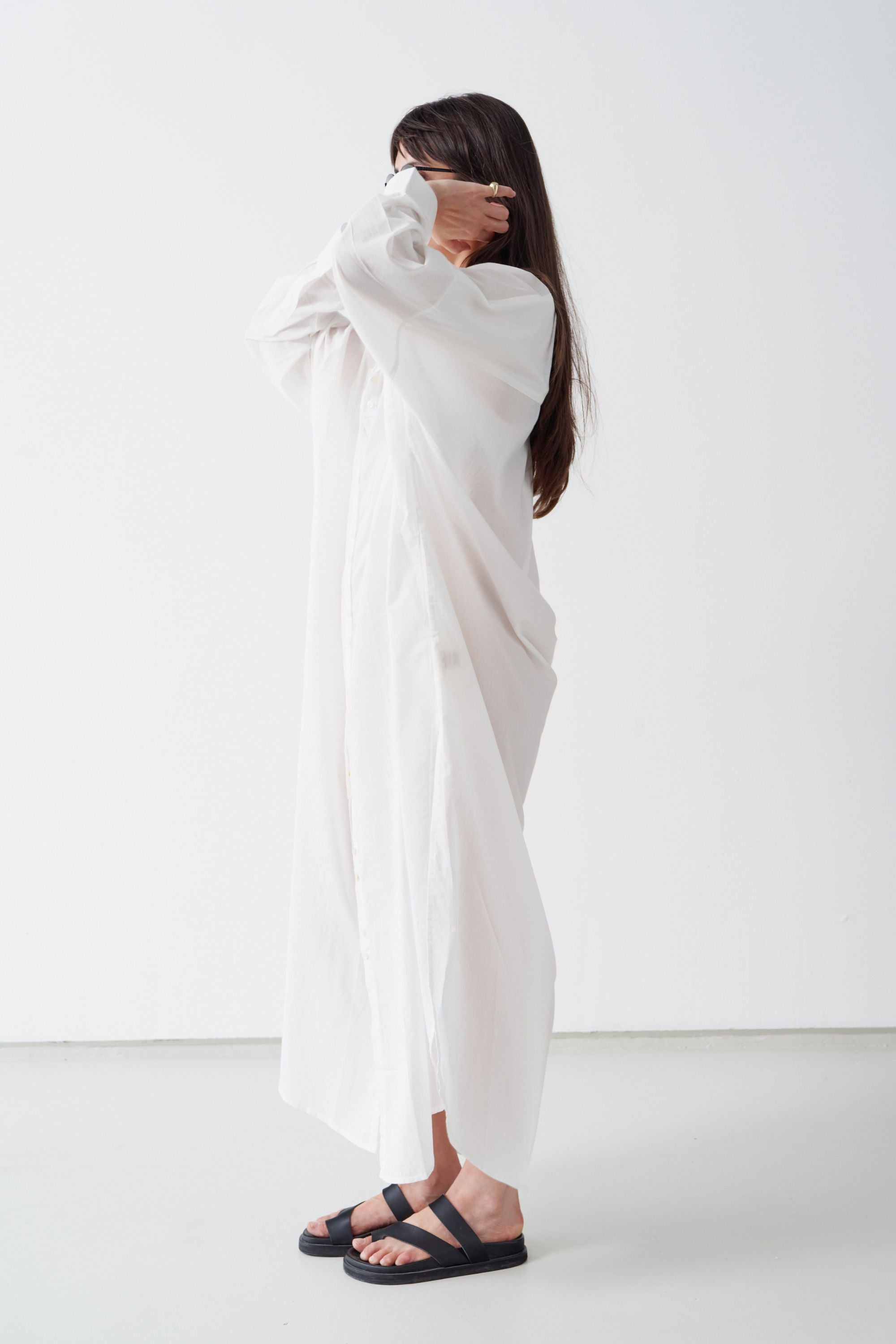 Santorini Shirt Dress White