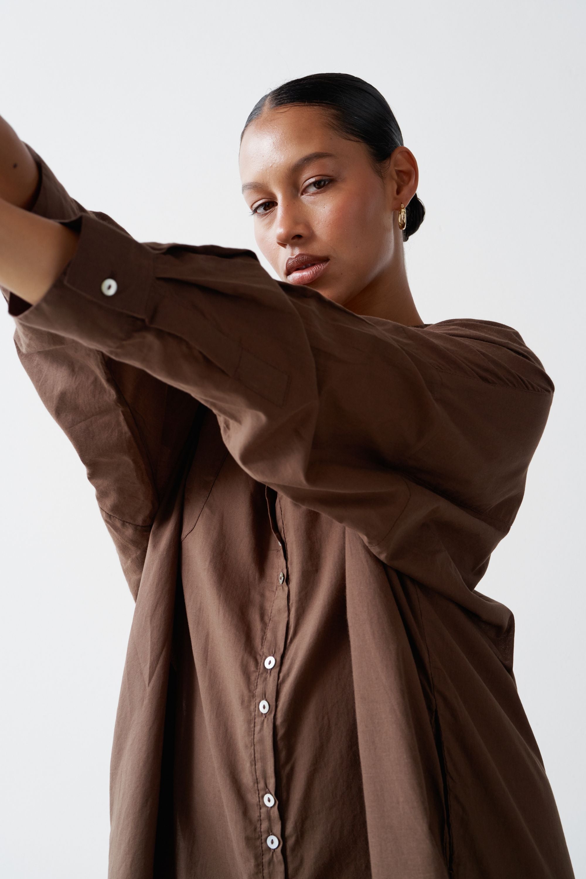 Santorini Shirt Dress Cacao