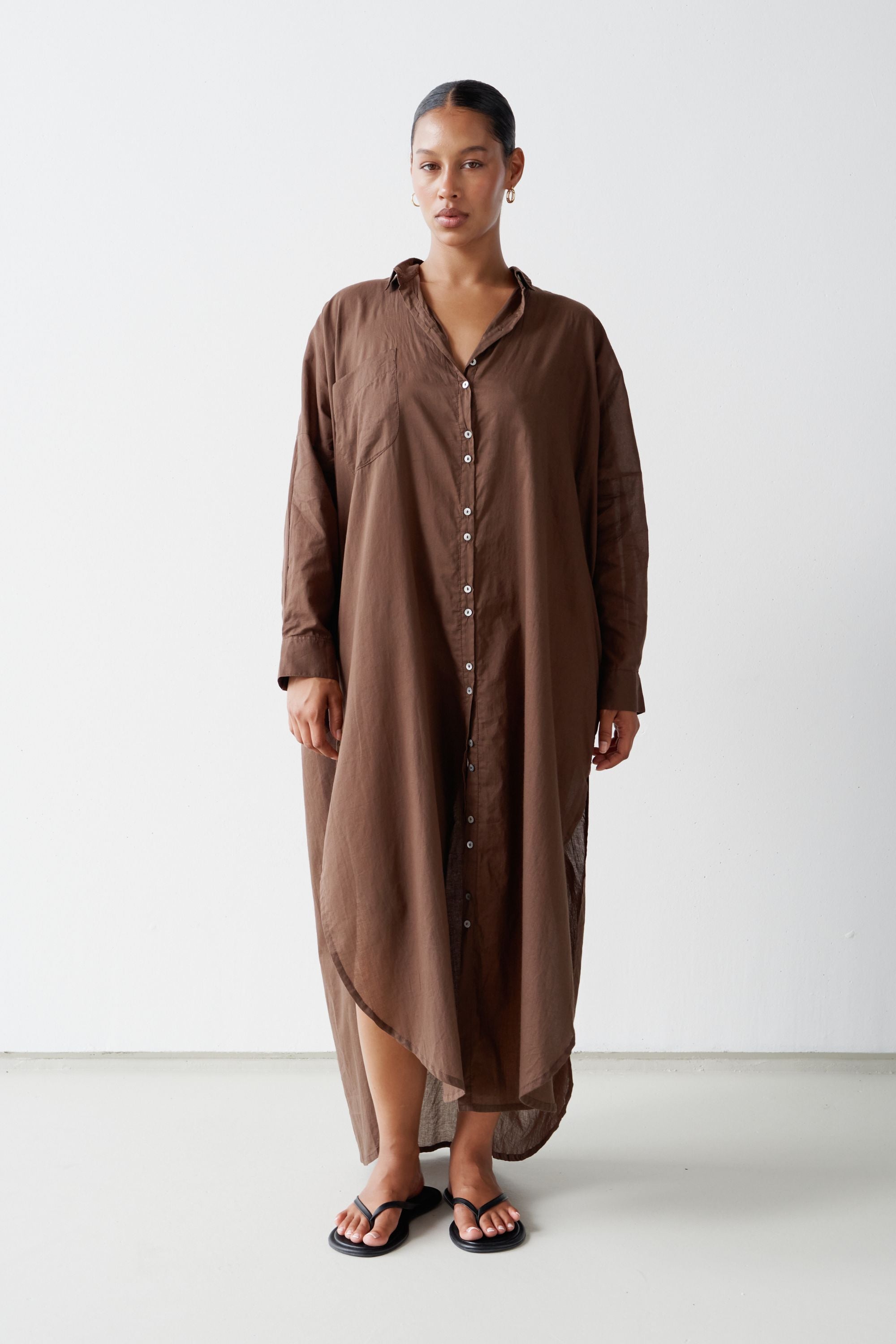 Santorini Shirt Dress Cacao