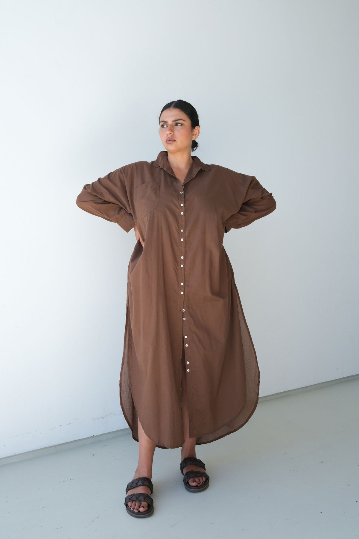 Santorini Shirt Dress Cacao