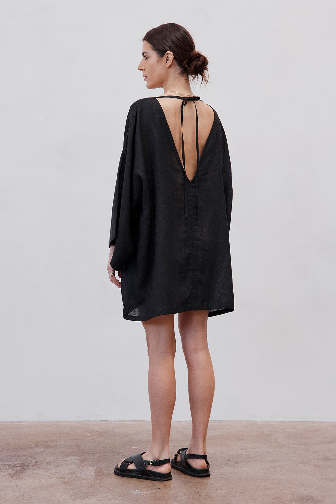 Sofia Linen Tunic Black