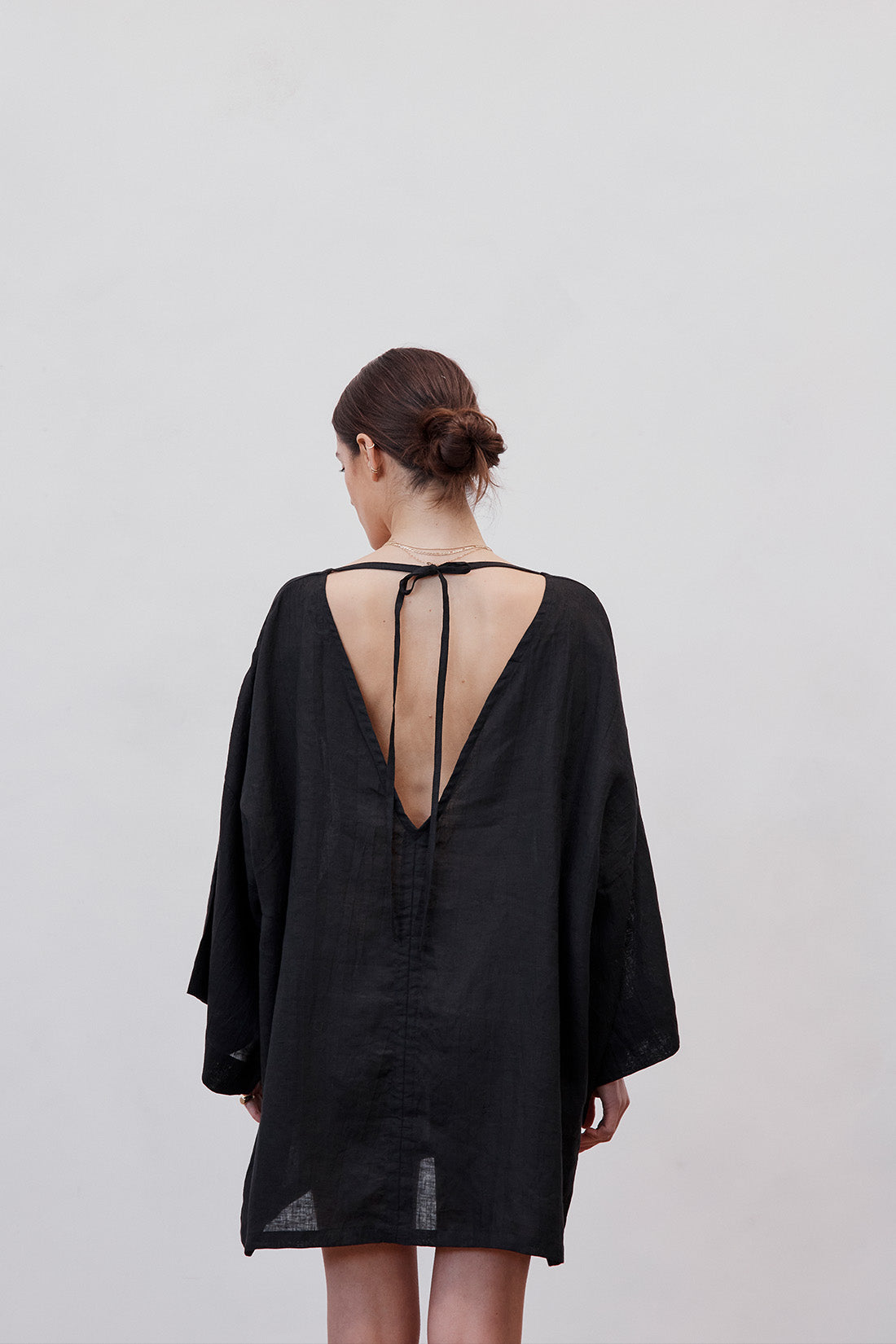 Sofia Linen Tunic Black