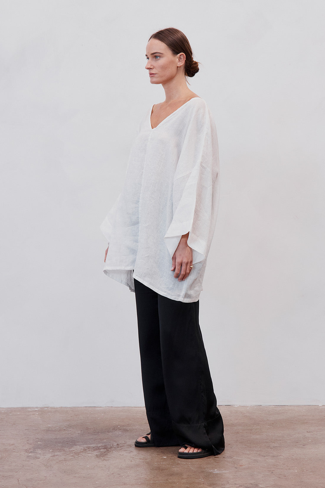 Sofia Linen Tunic White