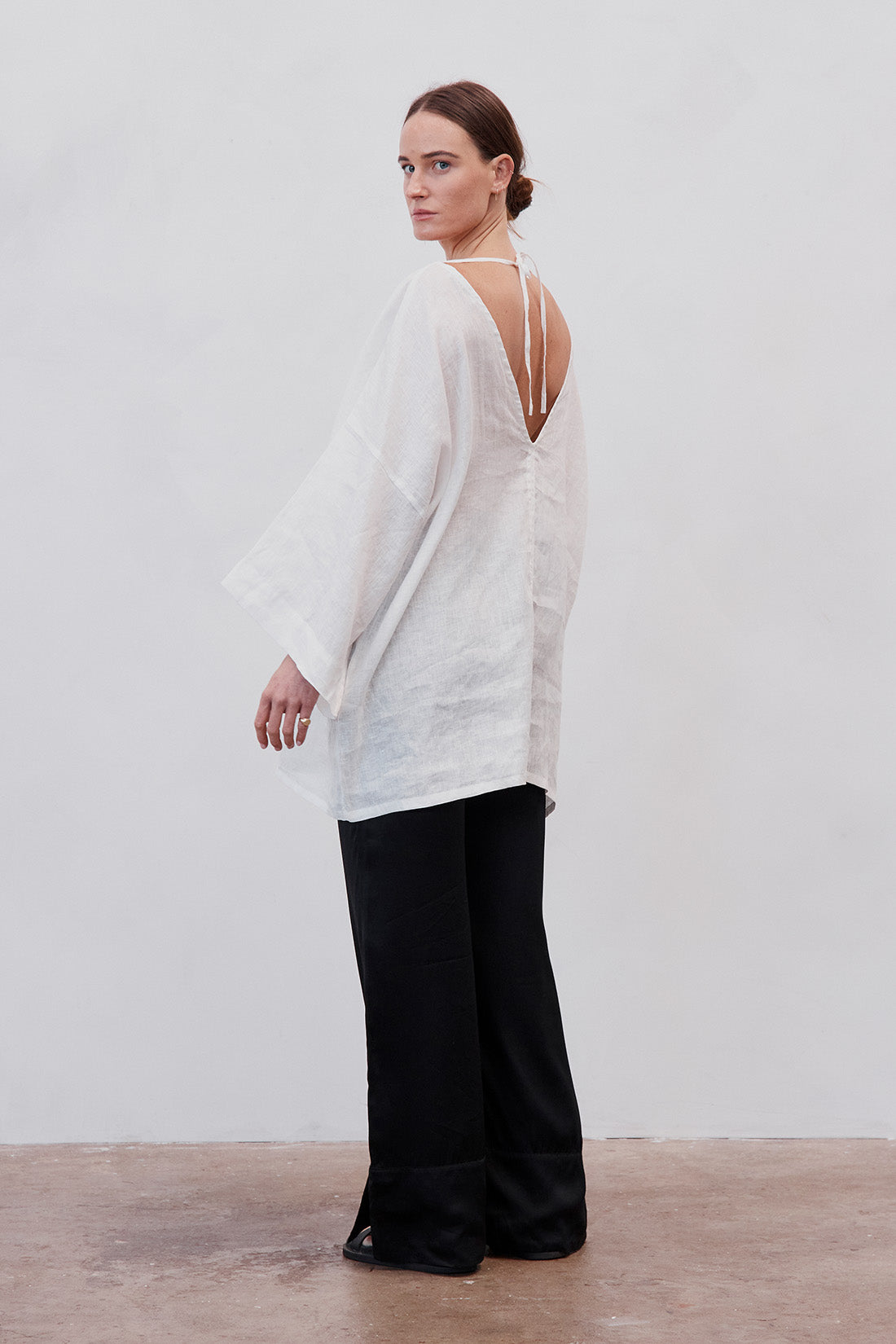 Sofia Linen Tunic White