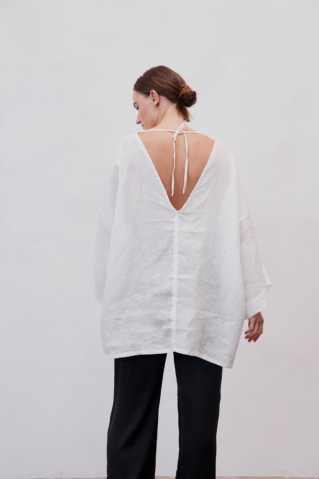 Sofia Linen Tunic White