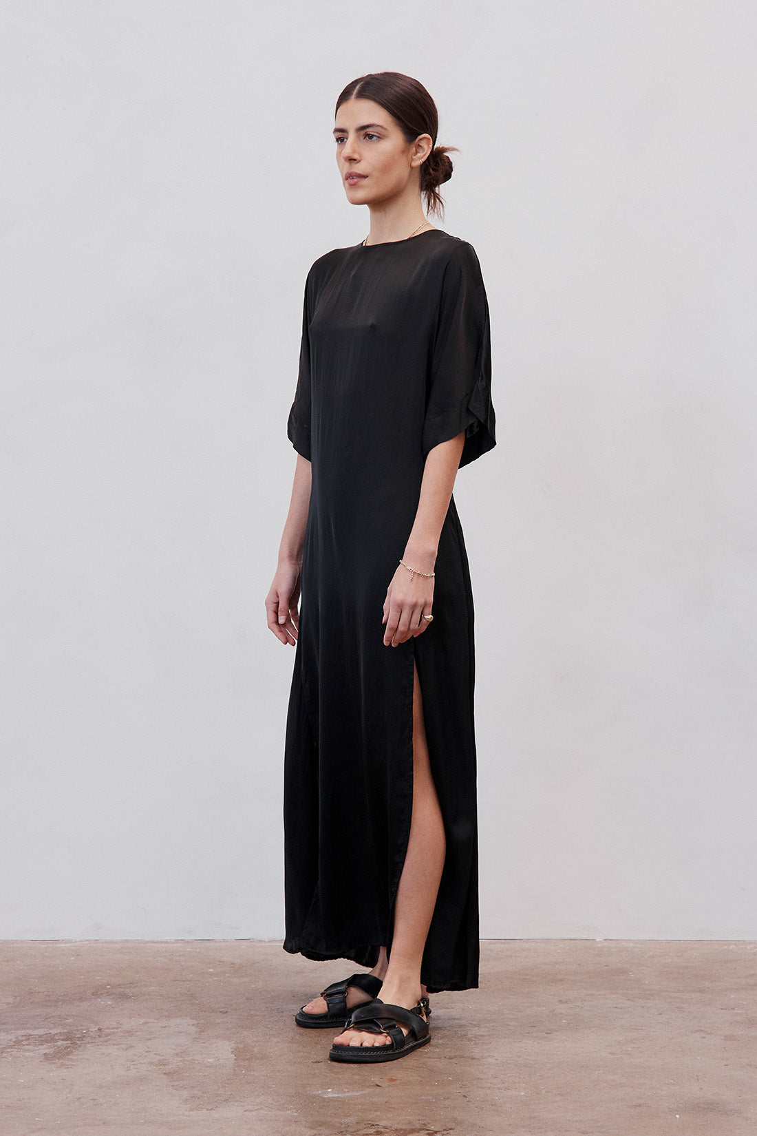 Tanika Silk Dress Black