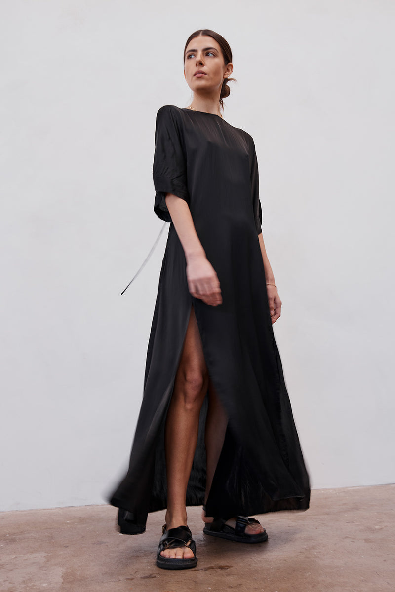 Tanika Silk Dress Black