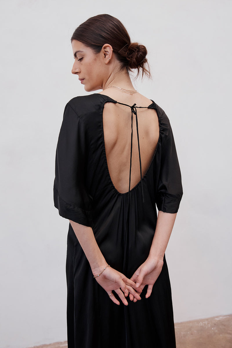 Tanika Silk Dress Black