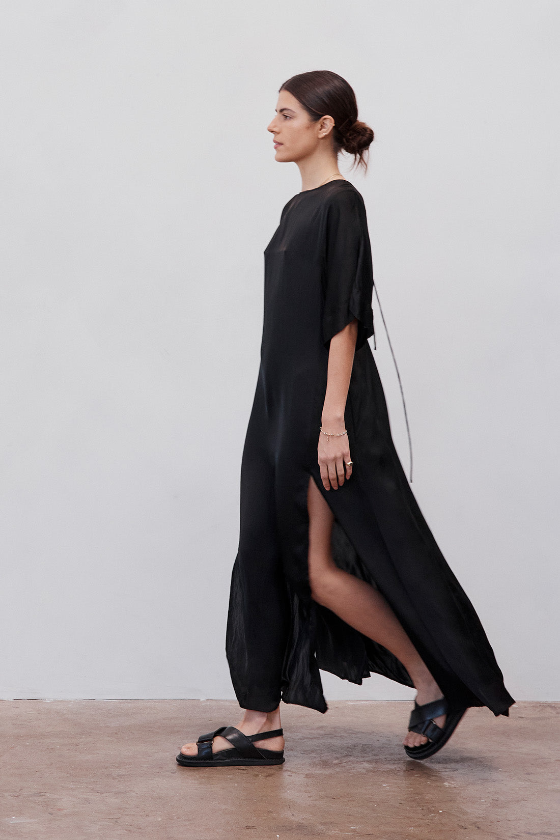 Tanika Silk Dress Black