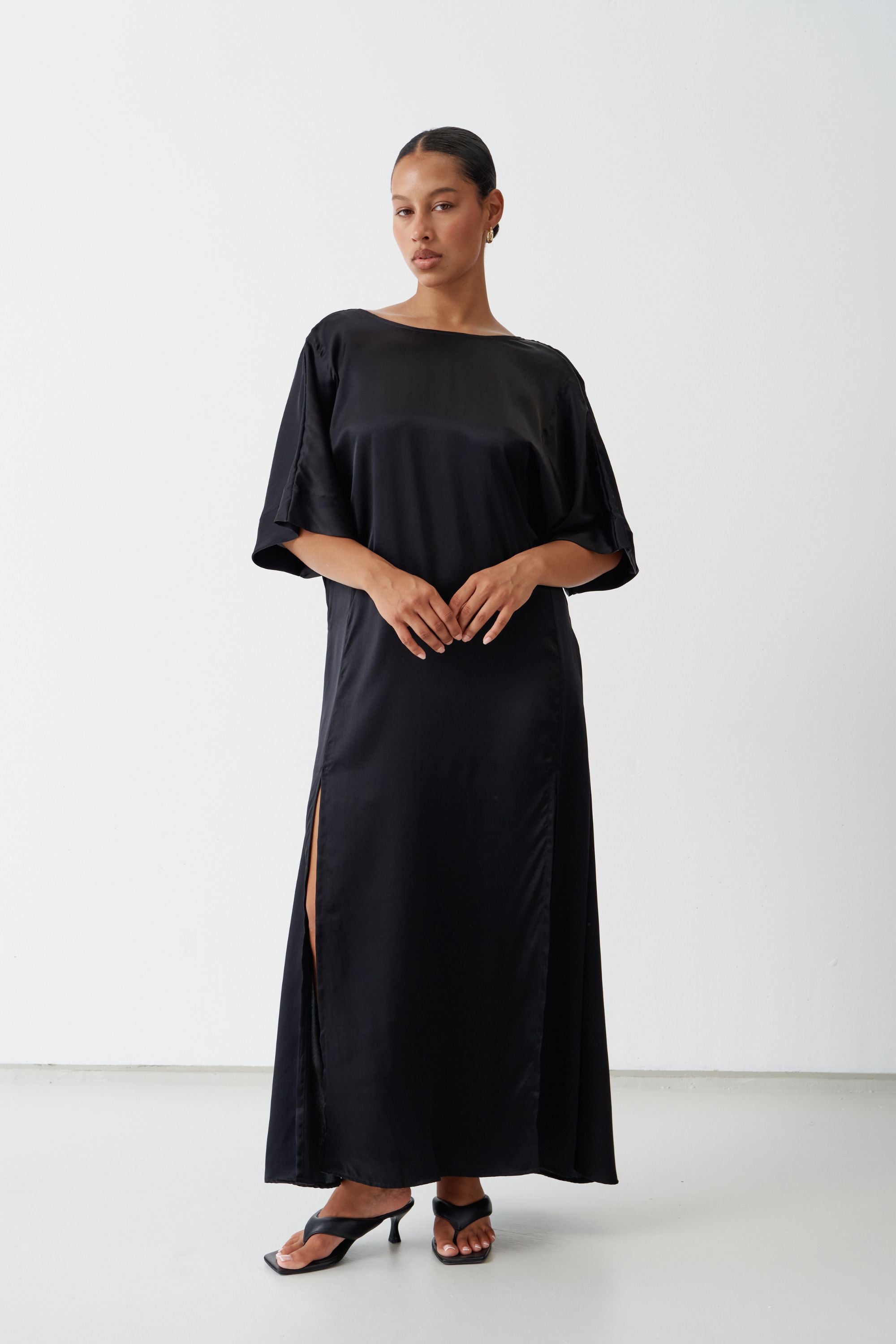 Tanika Silk Dress Black