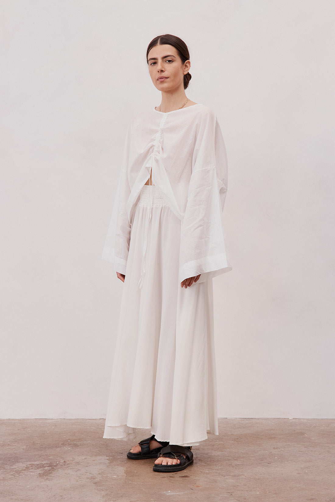 Ulla Silk Skirt Ivory