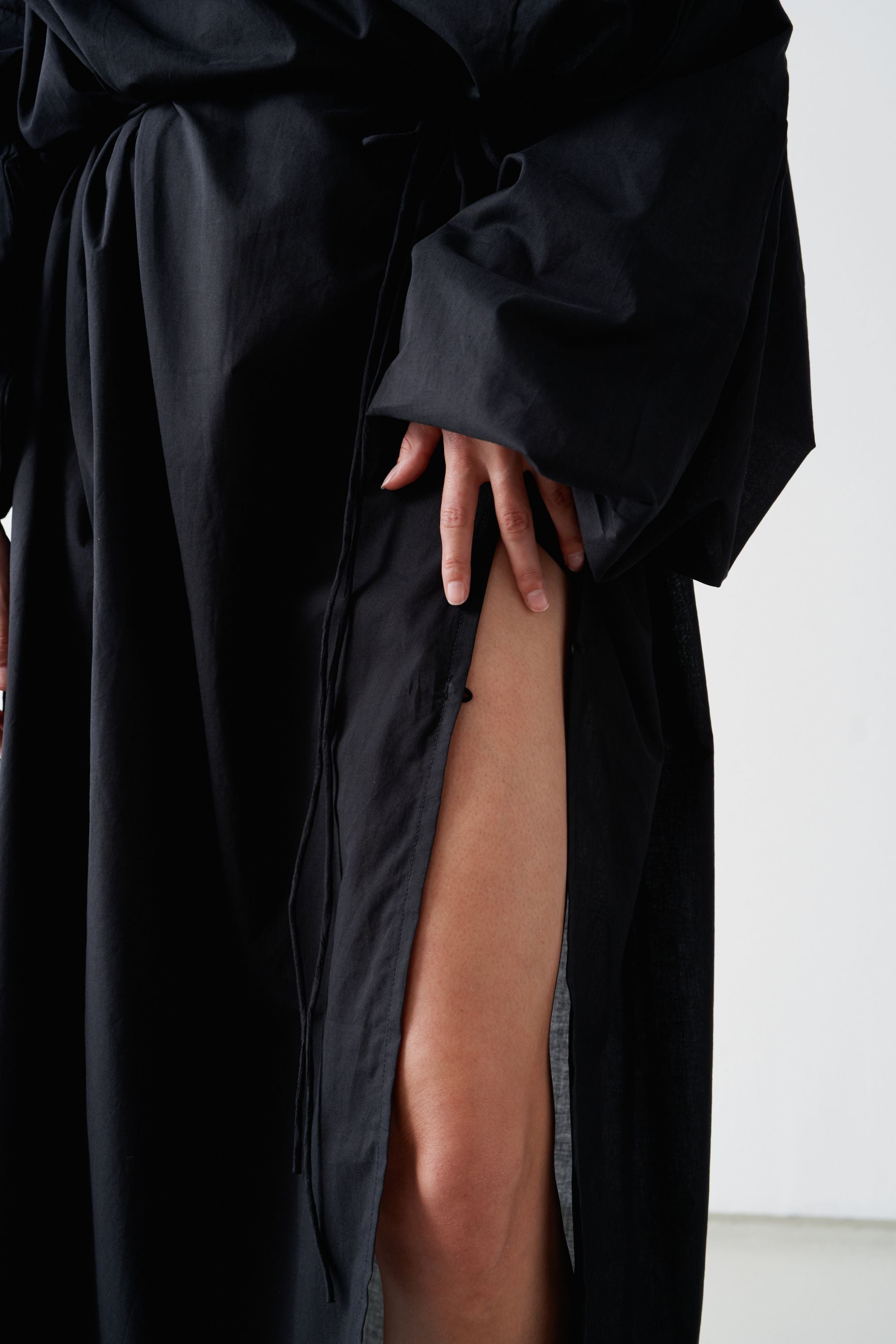 Pre Order | Verona Organic Cotton Maxi Dress Black