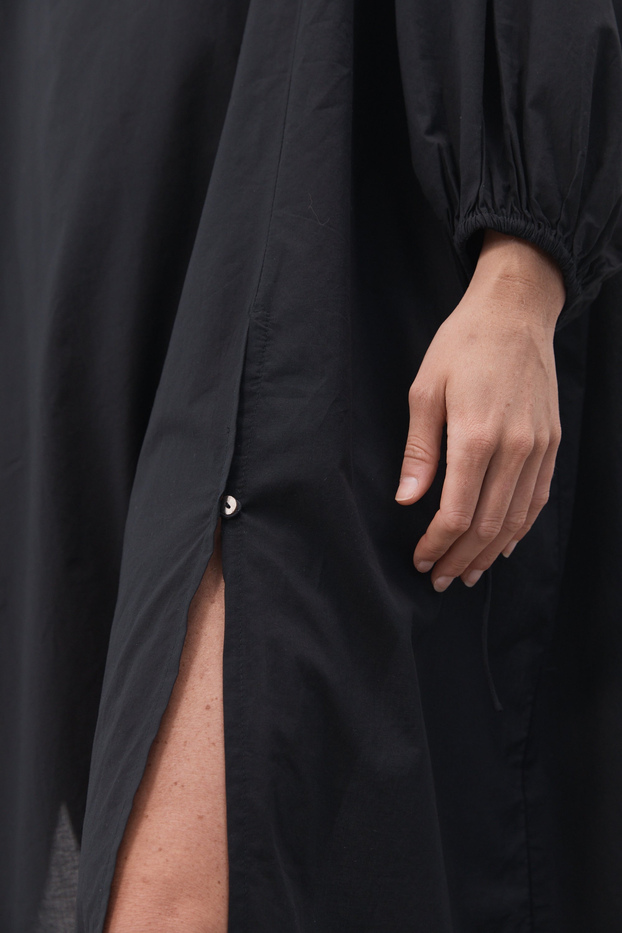 Verona Organic Cotton Maxi Dress Black