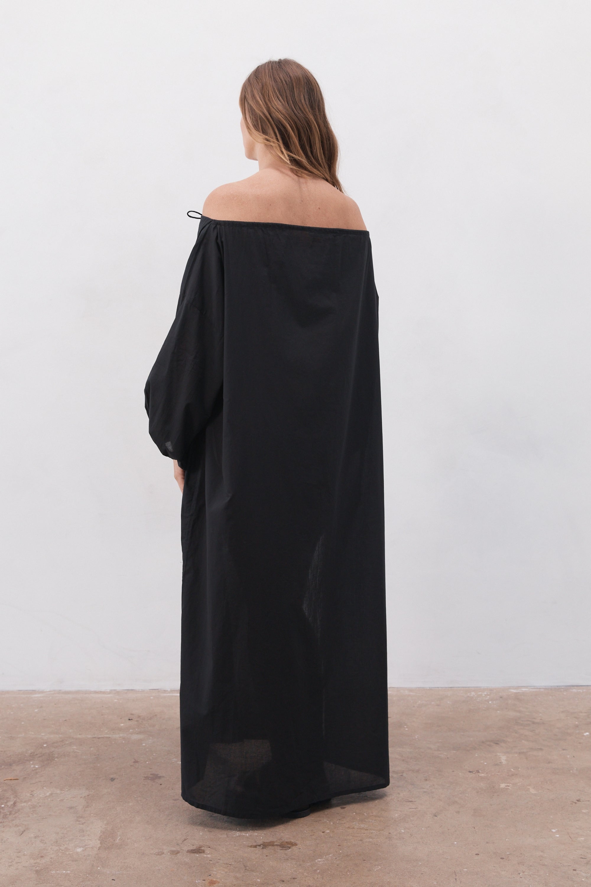 Verona Organic Cotton Maxi Dress Black