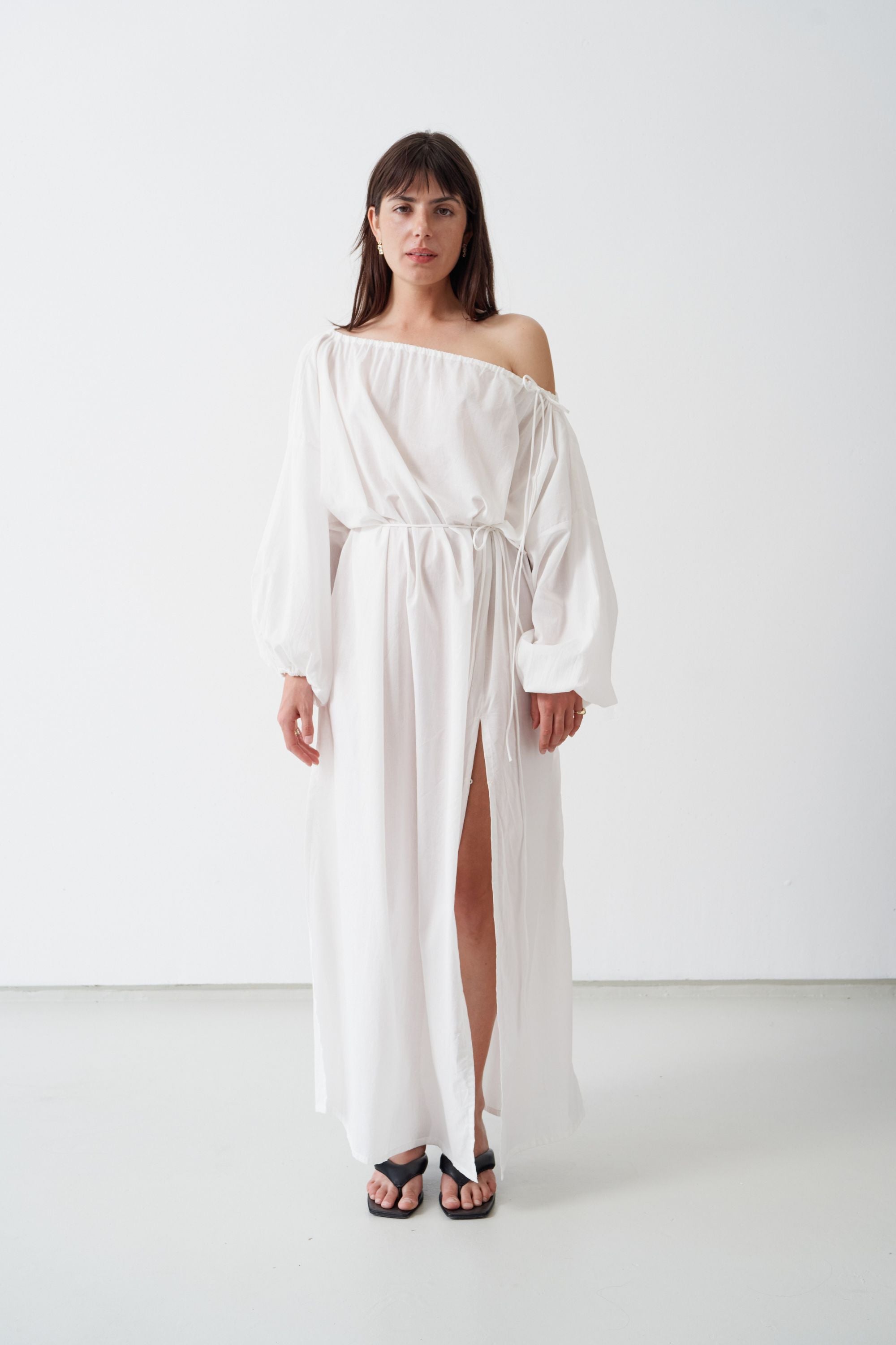 Verona Organic Cotton Maxi Dress White