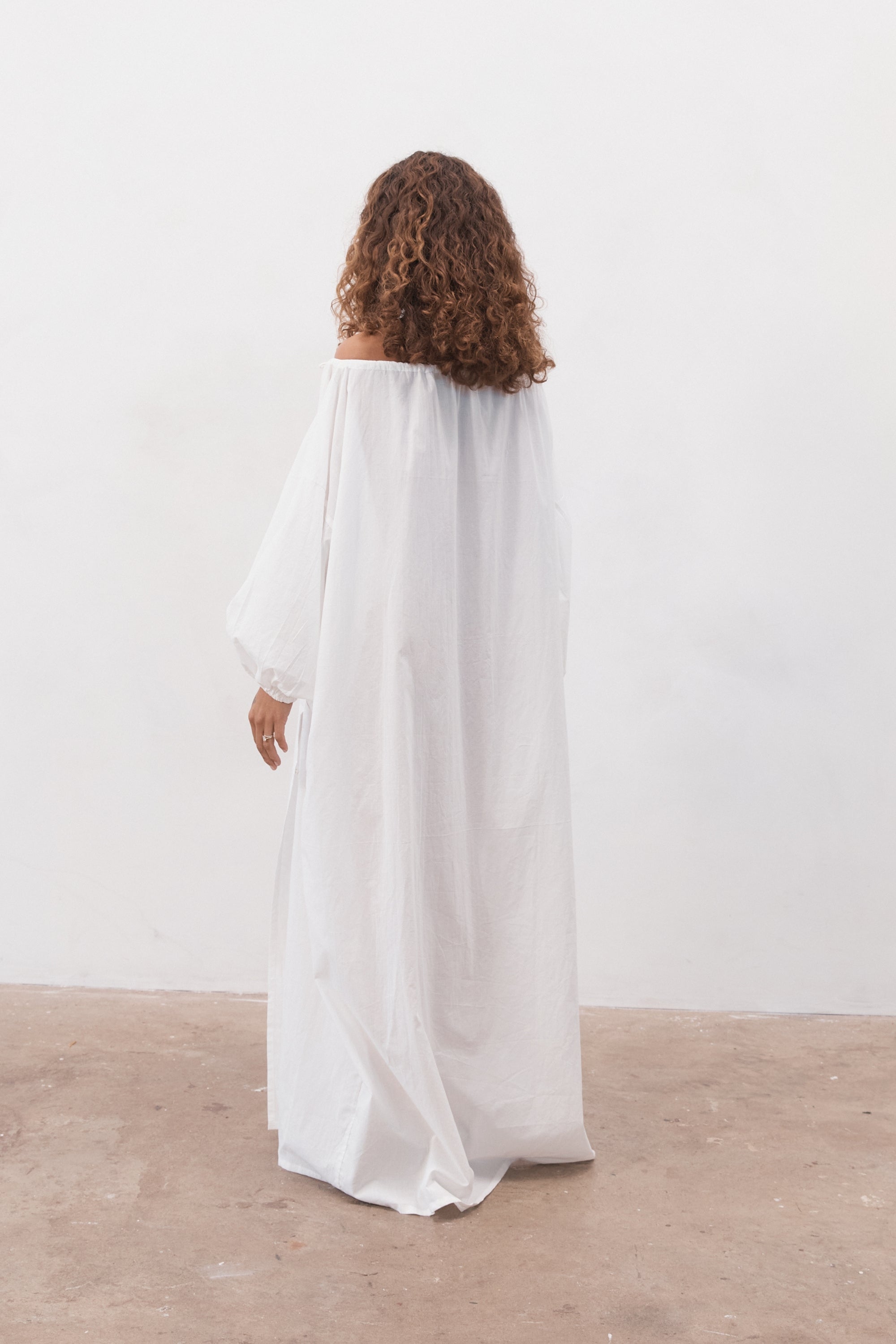 Verona Organic Cotton Maxi Dress White