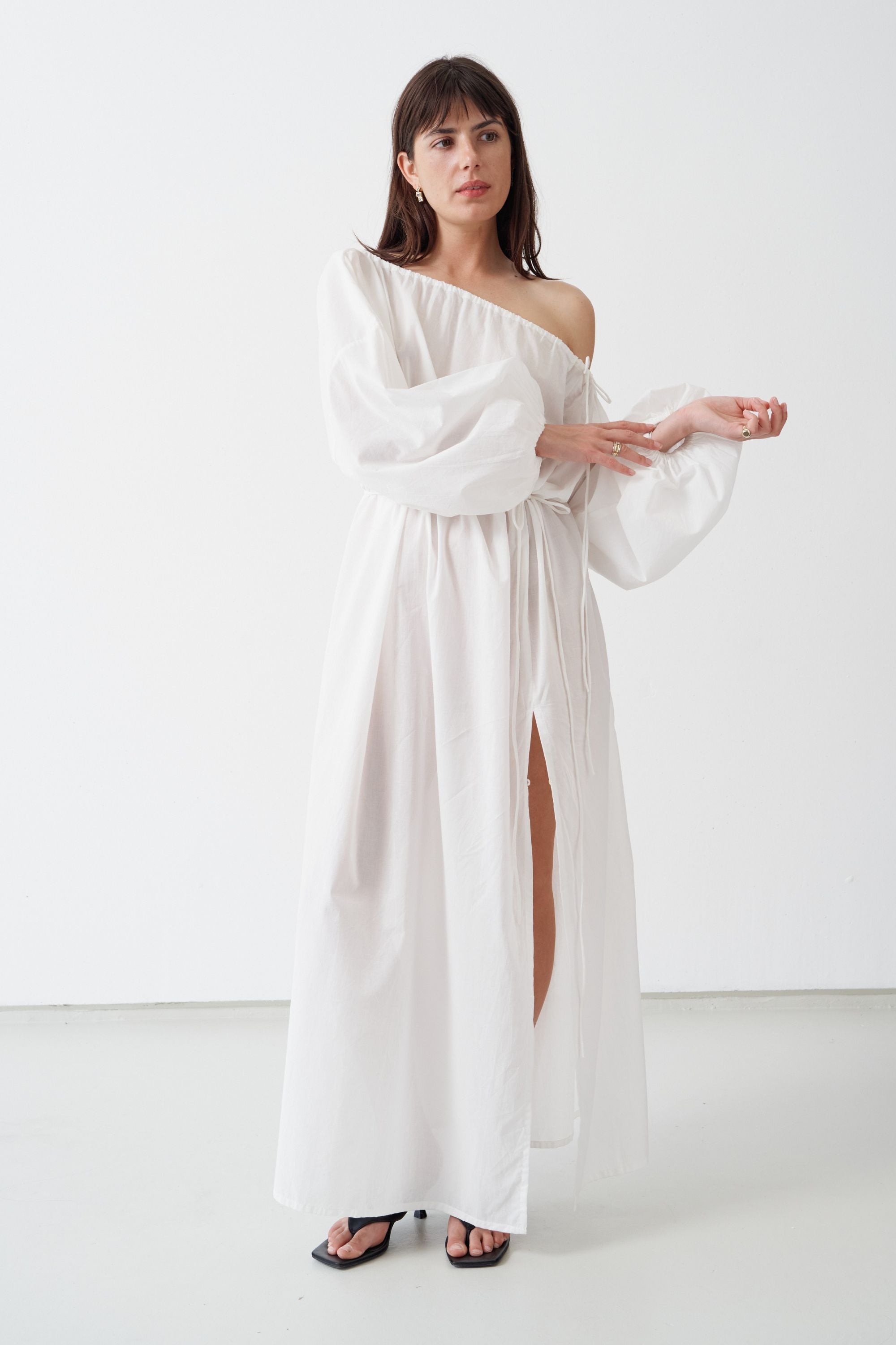 Verona Organic Cotton Maxi Dress White