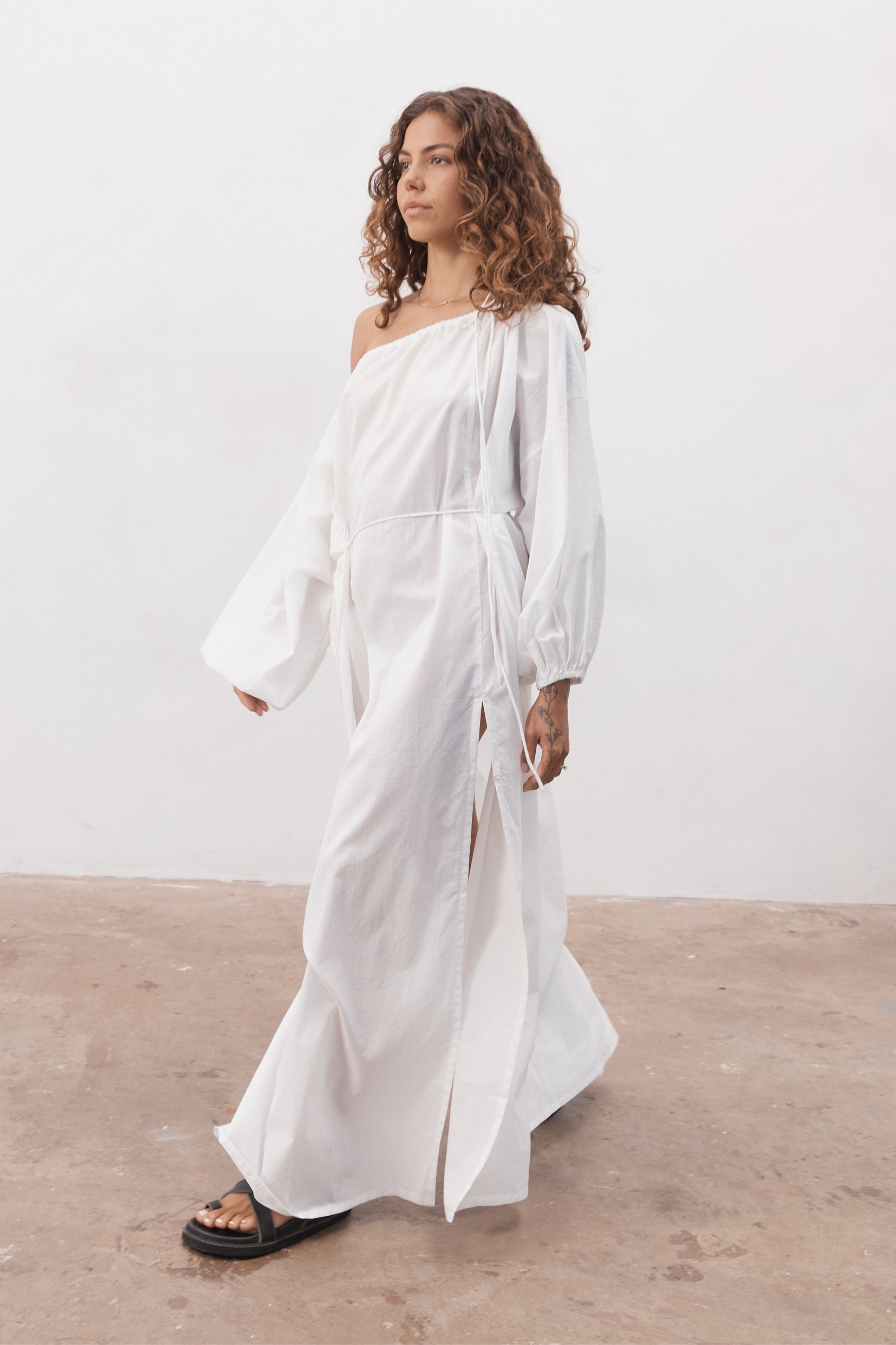 Verona Organic Cotton Maxi Dress White