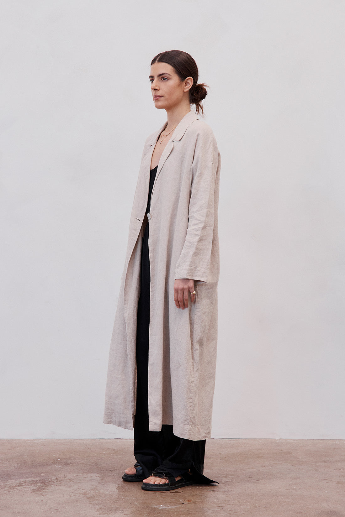 Victor Linen Coat Sand