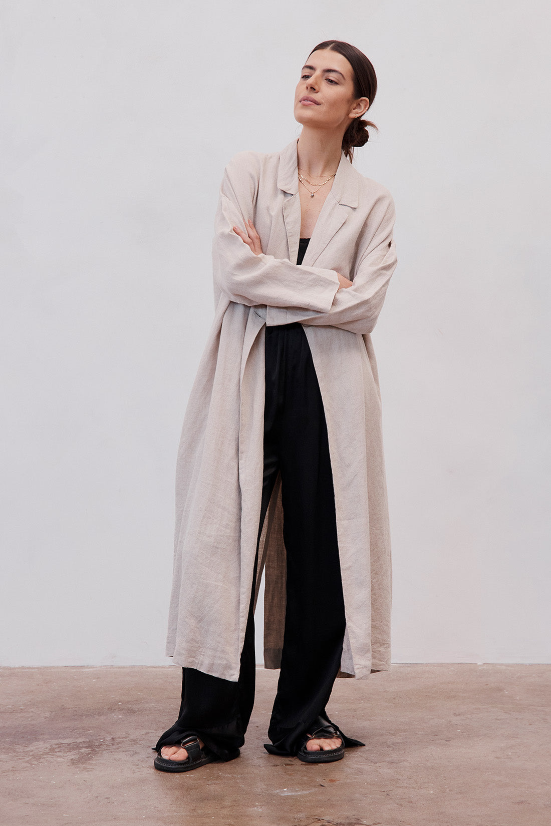 Victor Linen Coat Sand