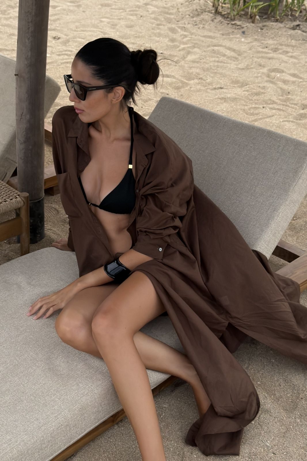 Santorini Shirt Dress Cacao — UNIKSPACE