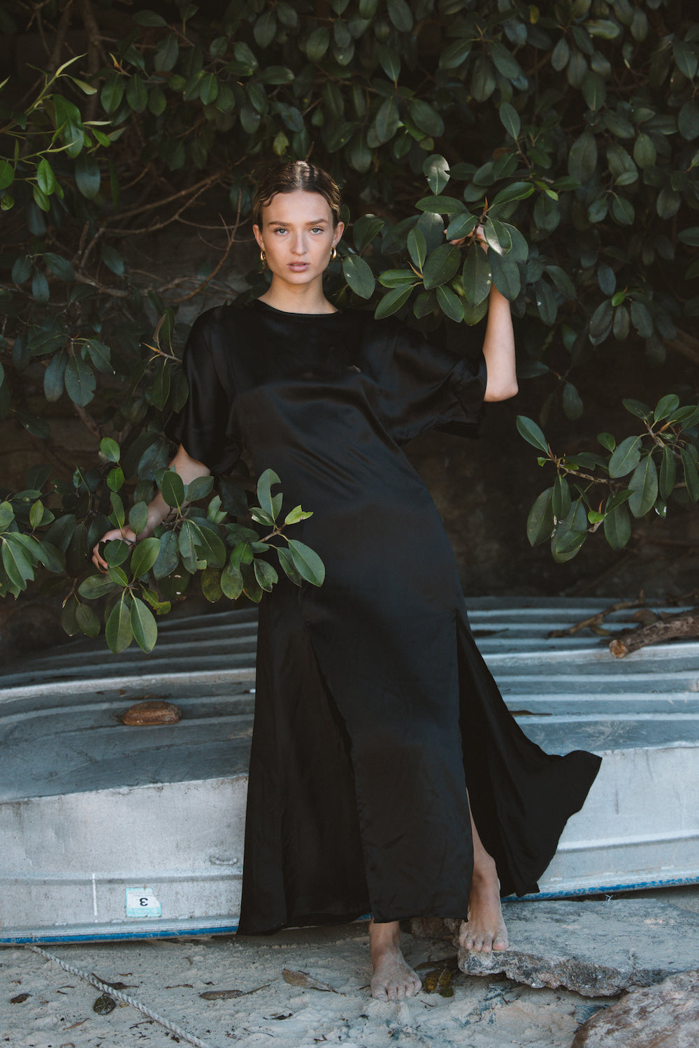 Tanika Silk Dress Black