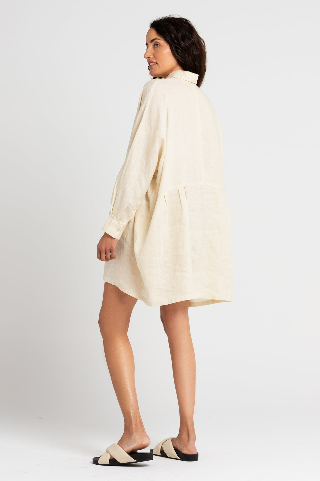 Shell Byron Oversized Linen Shirt, Women's Clothing, UNIKSPACE