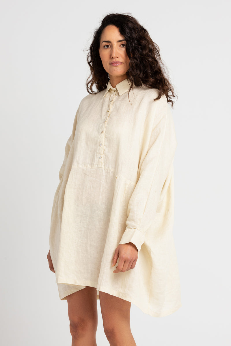 Shell Byron Oversized Linen Shirt, Women's Clothing, UNIKSPACE