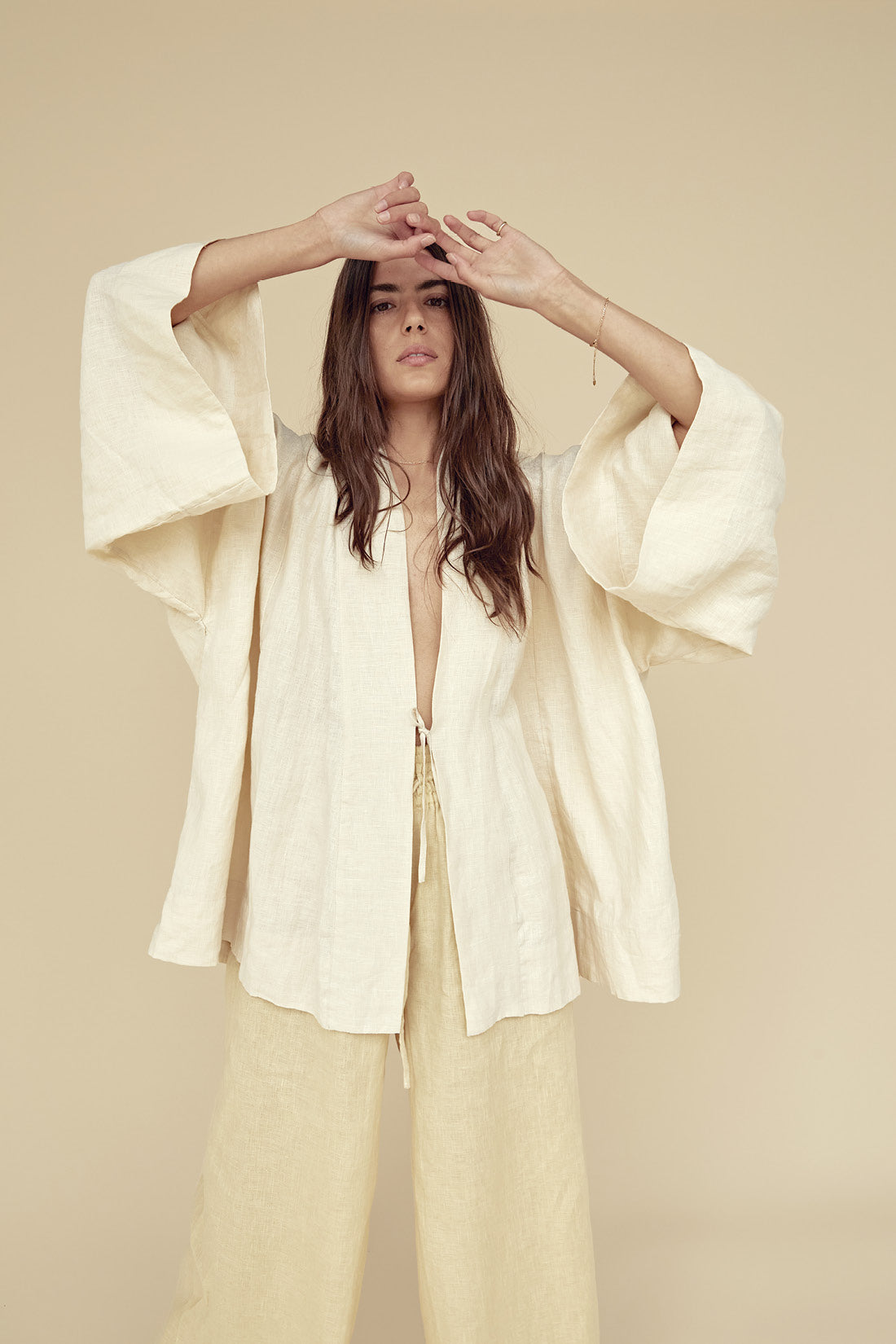 Anya Linen Kimono Shell | Pre Order