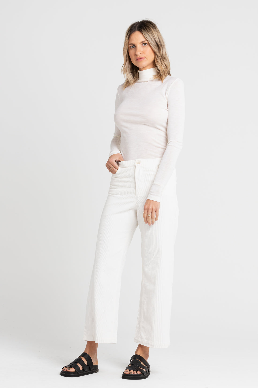 Ivory Charles Corduroy Pants, Women's Clothing, UNIKSPACE