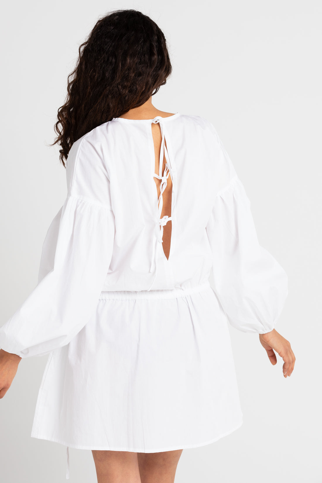 White Clara Mini Dress, Women's Clothing, UNIKSPACE