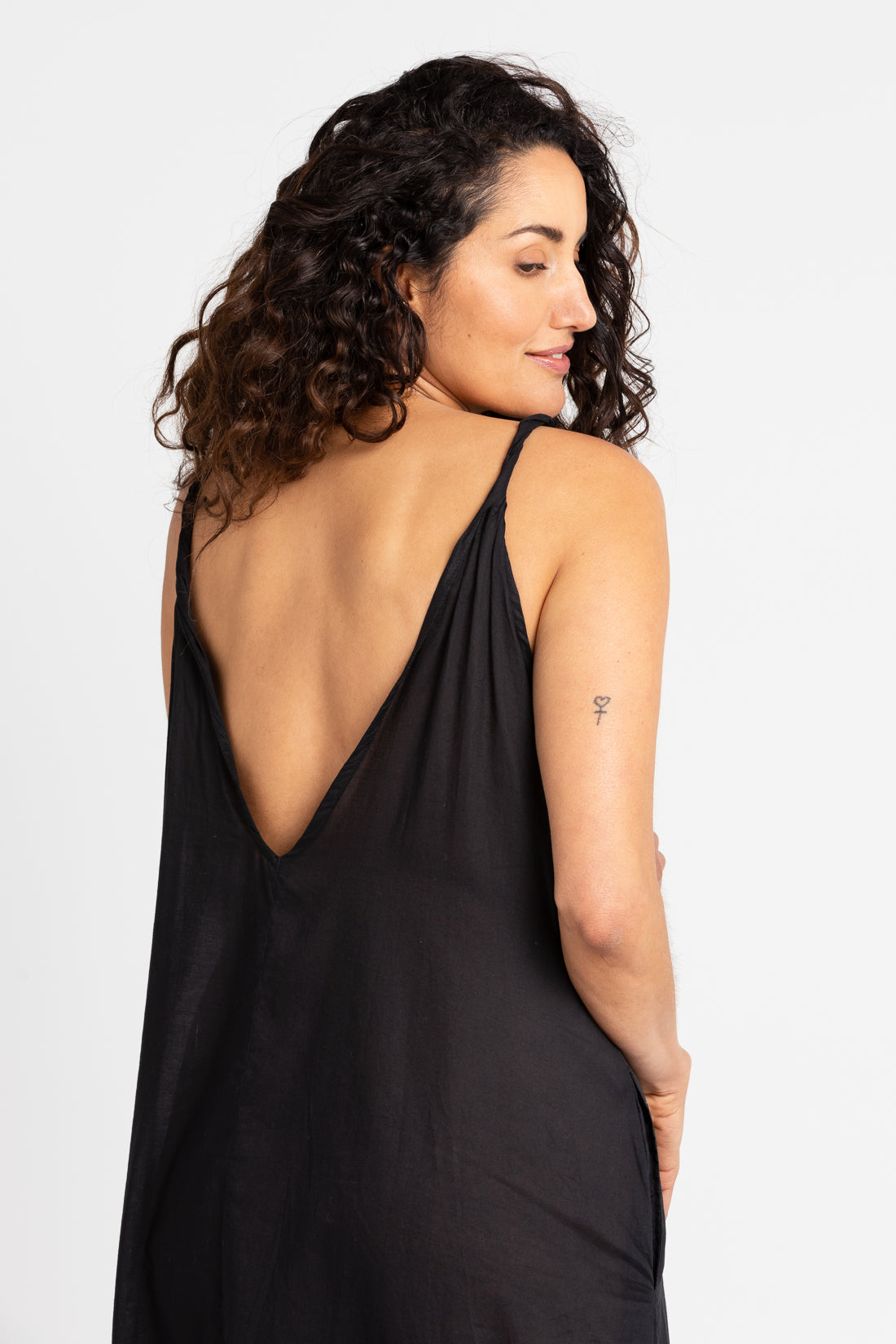 Black Emily Low Back Maxi Dress, Women's Clothing, UNIKSPACE