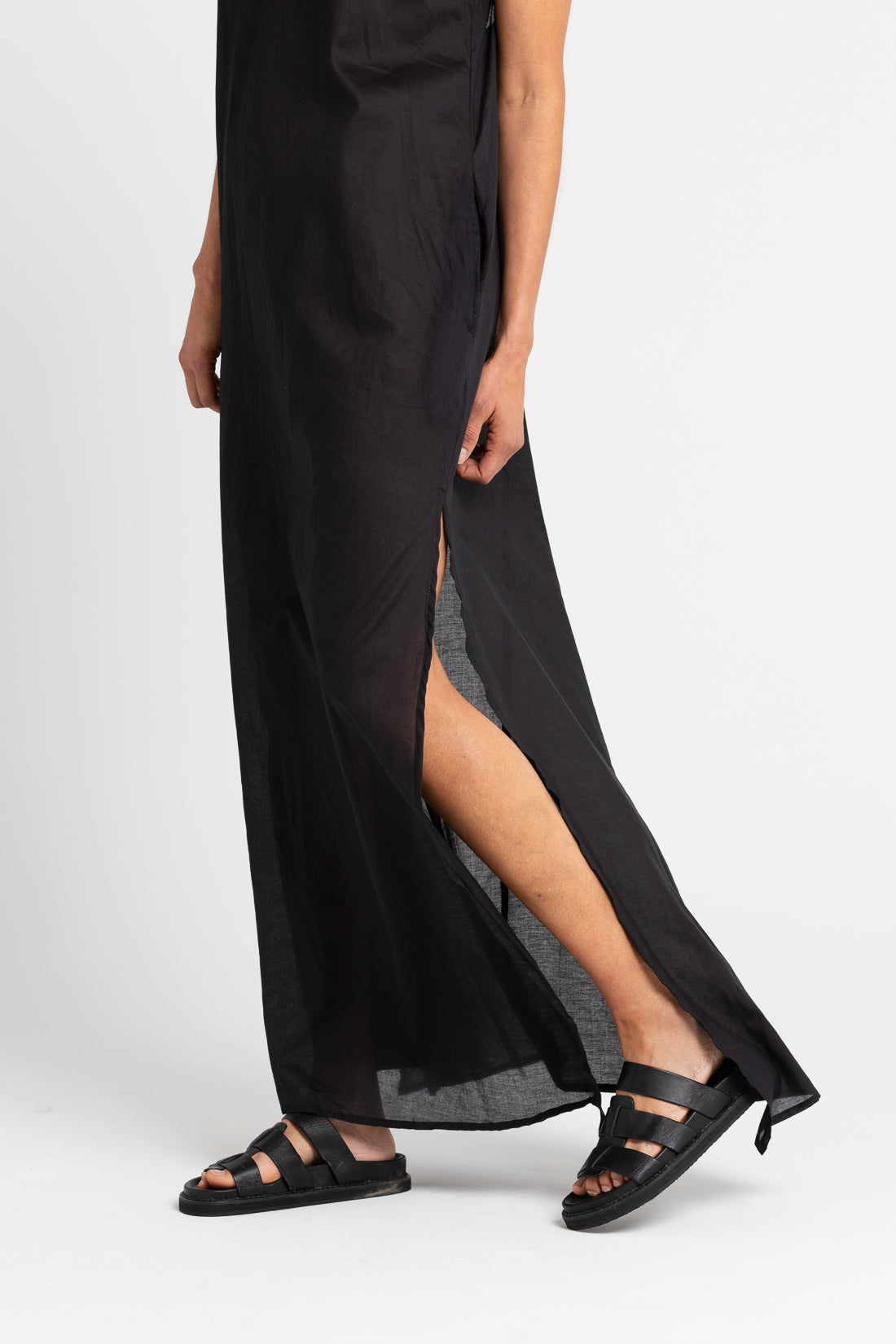 Black Emily Low Back Maxi Dress, Women's Clothing, UNIKSPACE