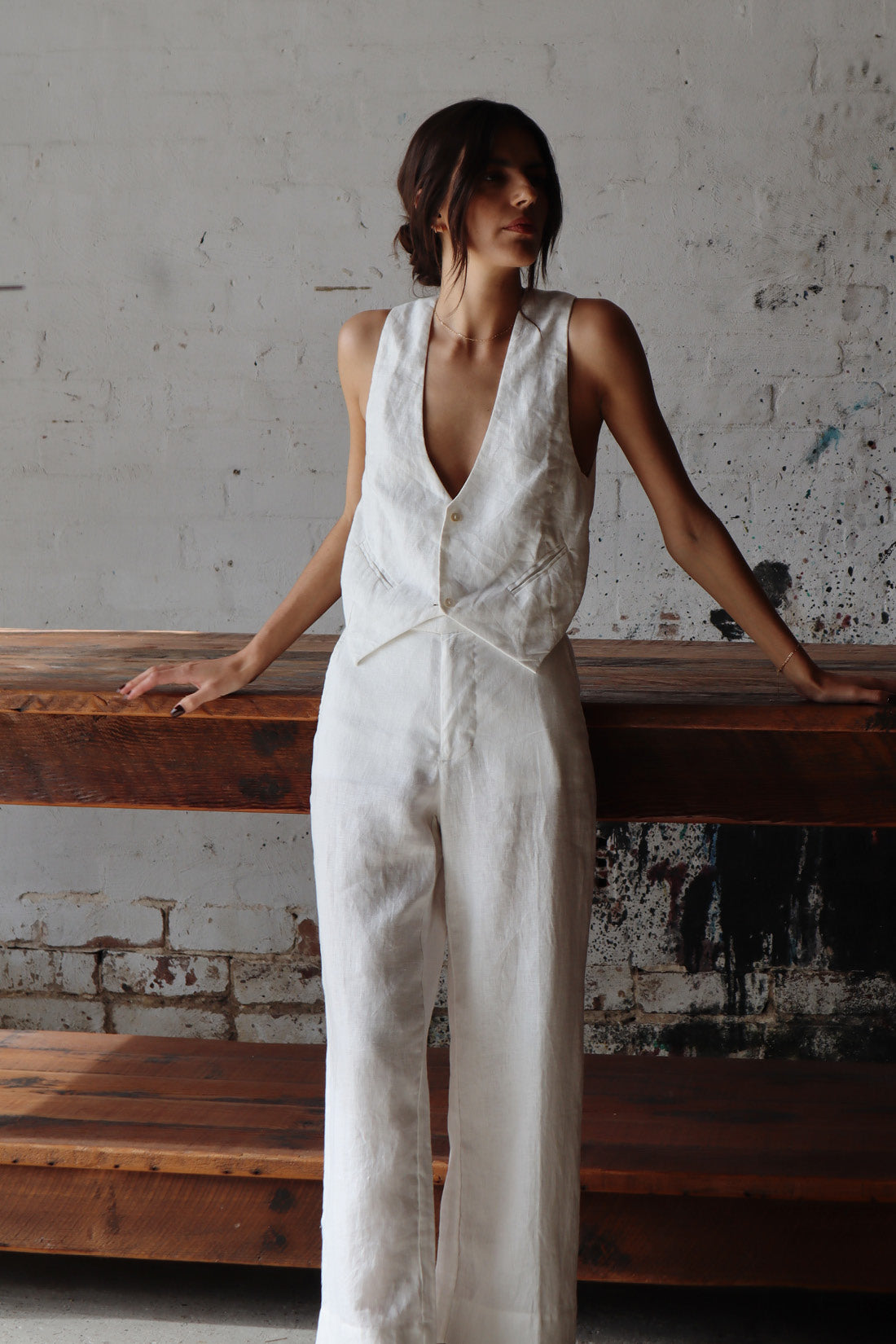 Ivory Gladys Tailored Vest, Women's Clothing, UNIKSPACE