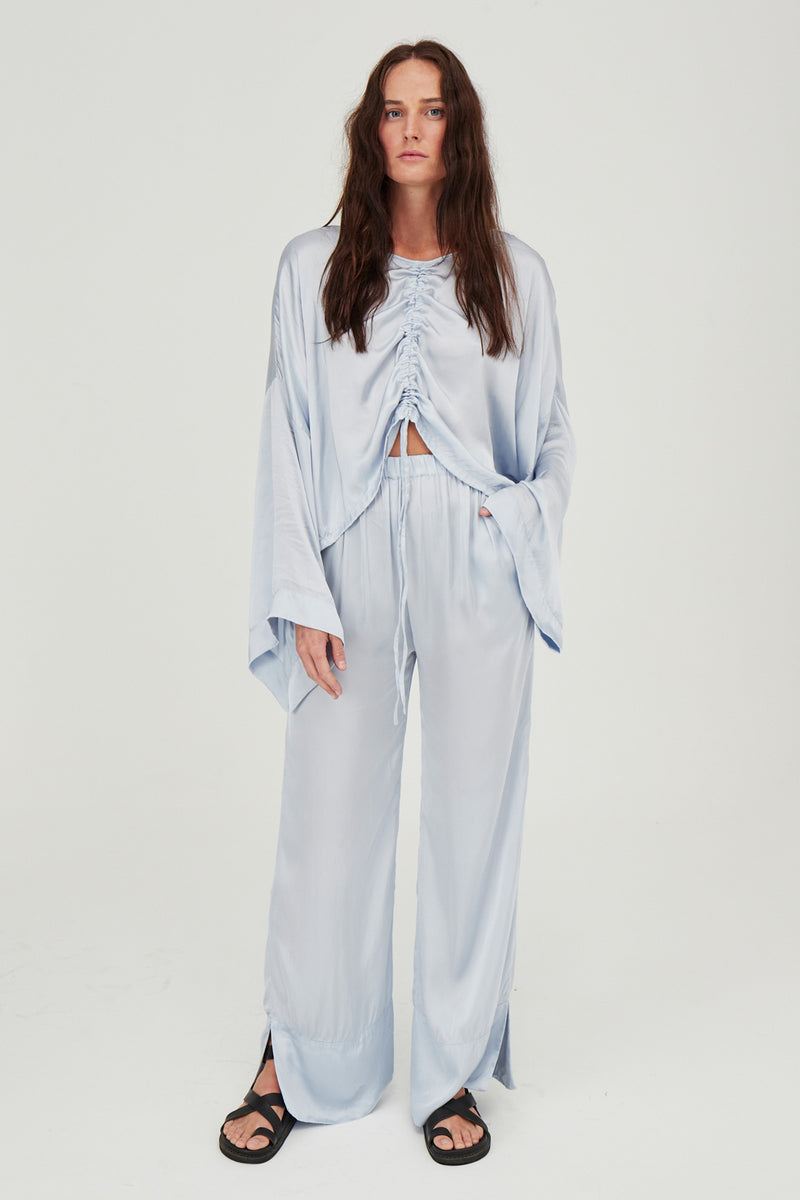 Ida Silk Pant Ice Blue