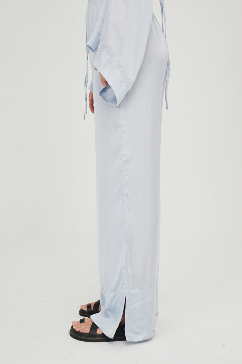 Ida Silk Pant Ice Blue