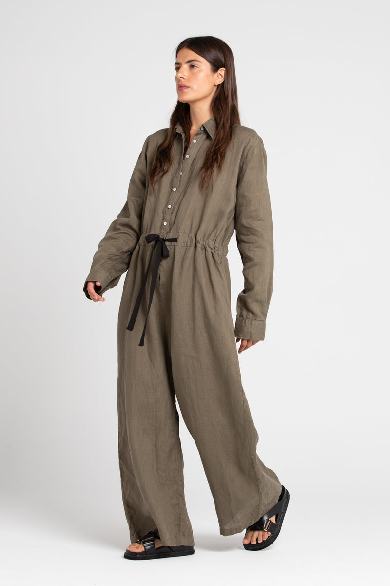 Olive Kidd Linen Boiler Suit, Women's Clothing, UNIKSPACE