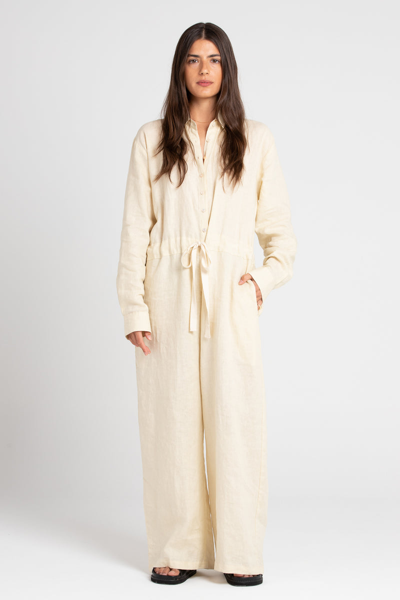 Shell Kidd Linen Boiler Suit, Women's Clothing, UNIKSPACE