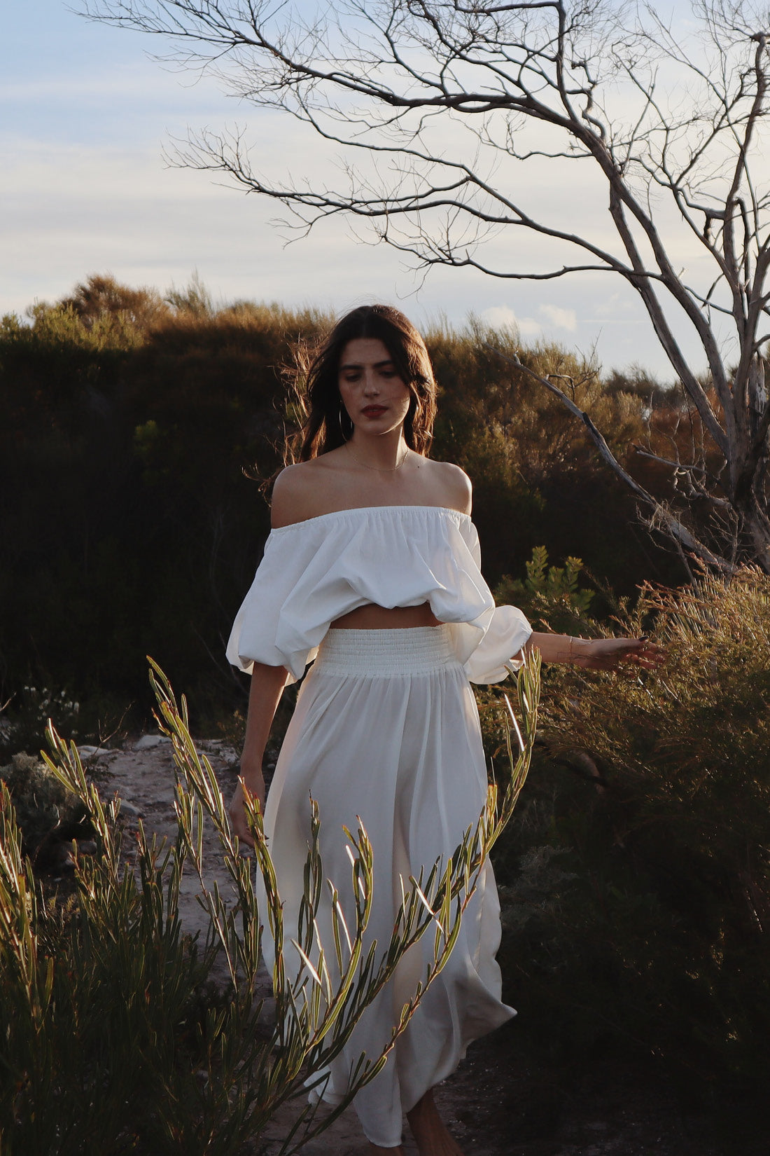 Ulla Silk Skirt Ivory