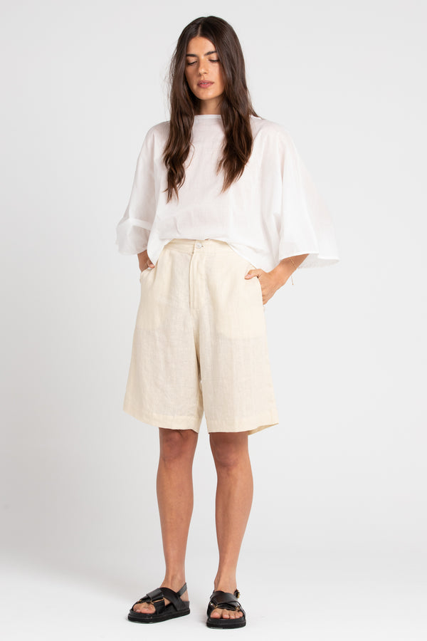 Shell Parker Linen Shorts, Women's Clothing, UNIKSPACE
