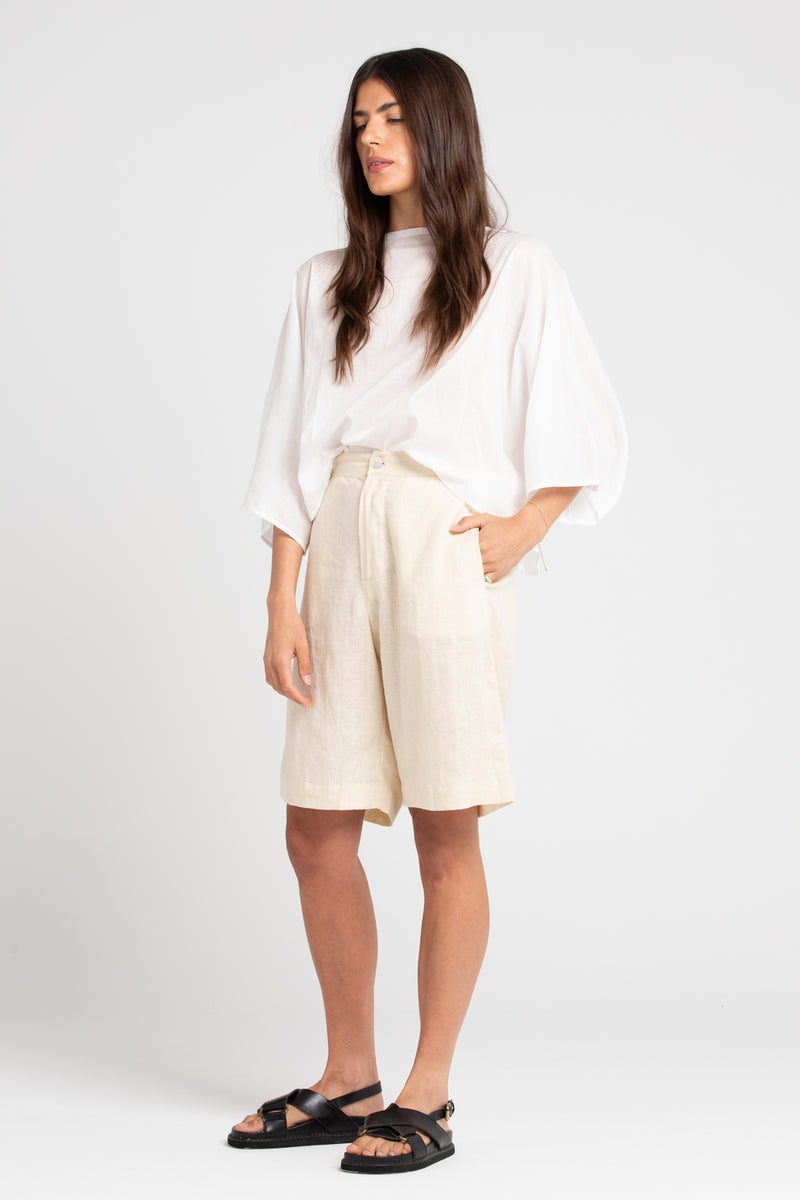 Shell Parker Linen Shorts, Women's Clothing, UNIKSPACE