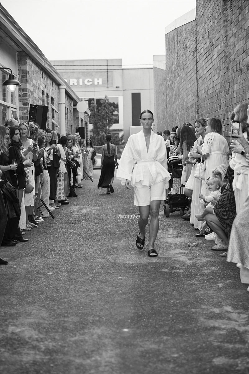 White Parker Linen Shorts, Women's Clothing, UNIKSPACE