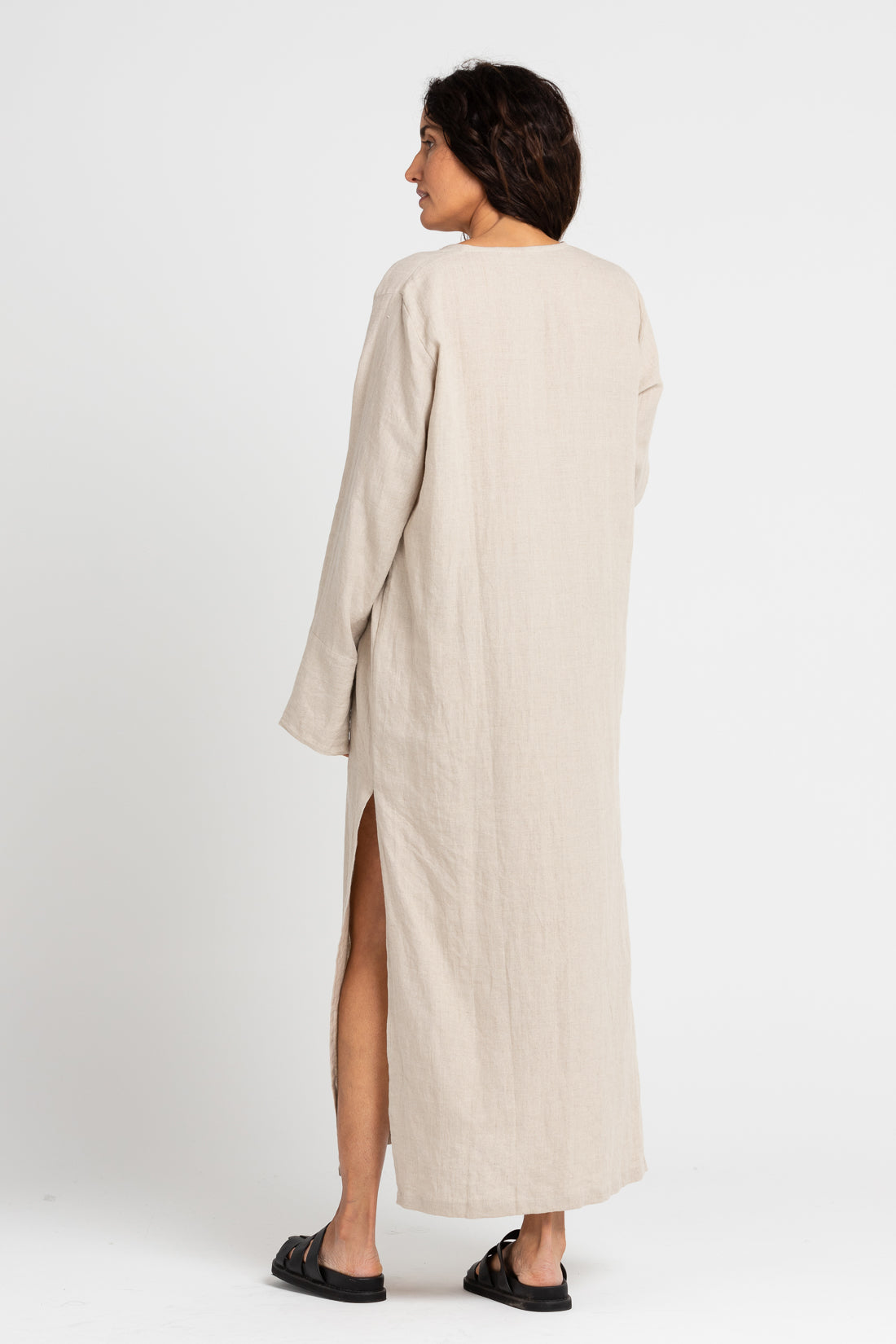 Sand Ragna Split Sleeve Dress, Women's Clothing, UNIKSPACE