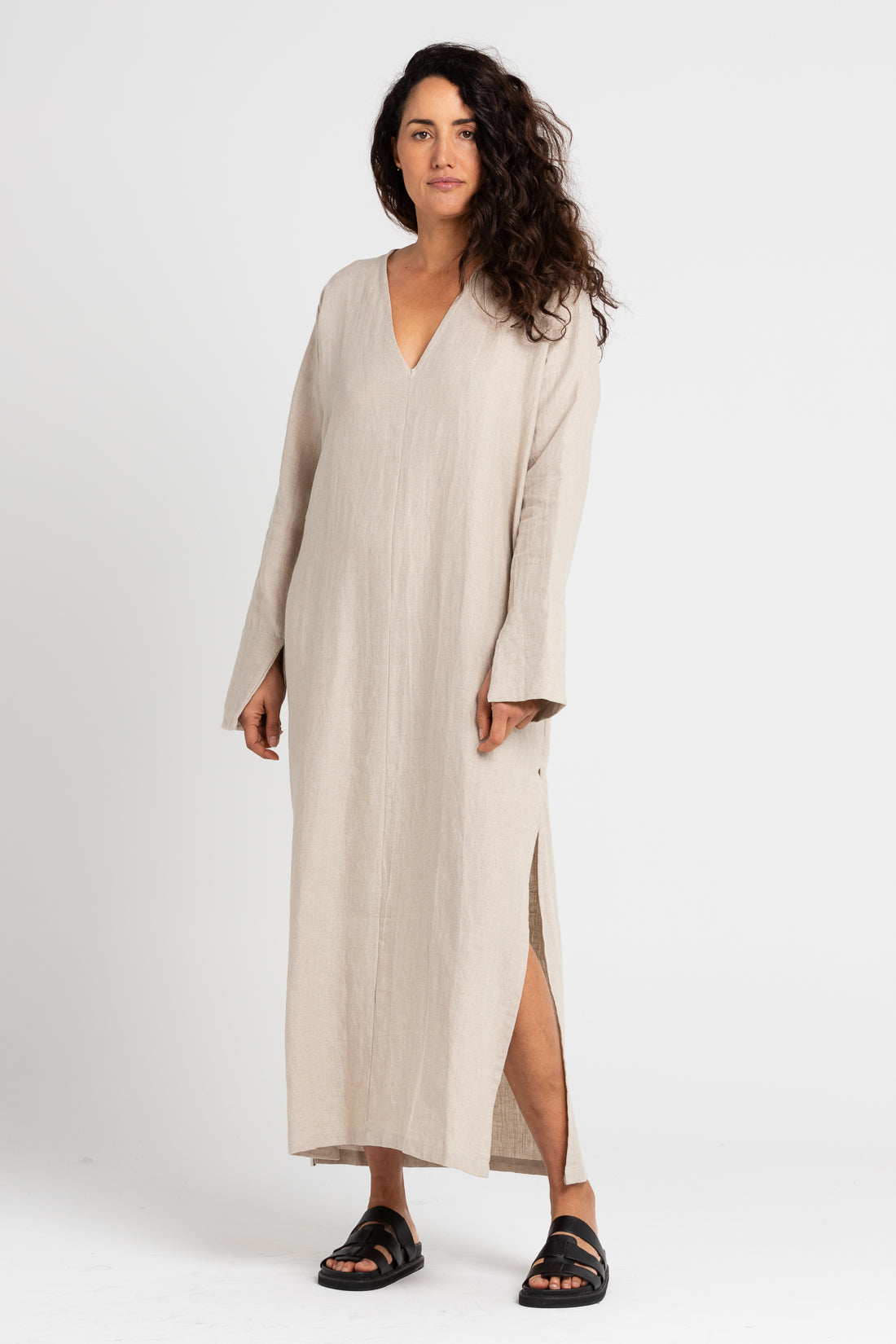 Sand Ragna Split Sleeve Dress, Women's Clothing, UNIKSPACE
