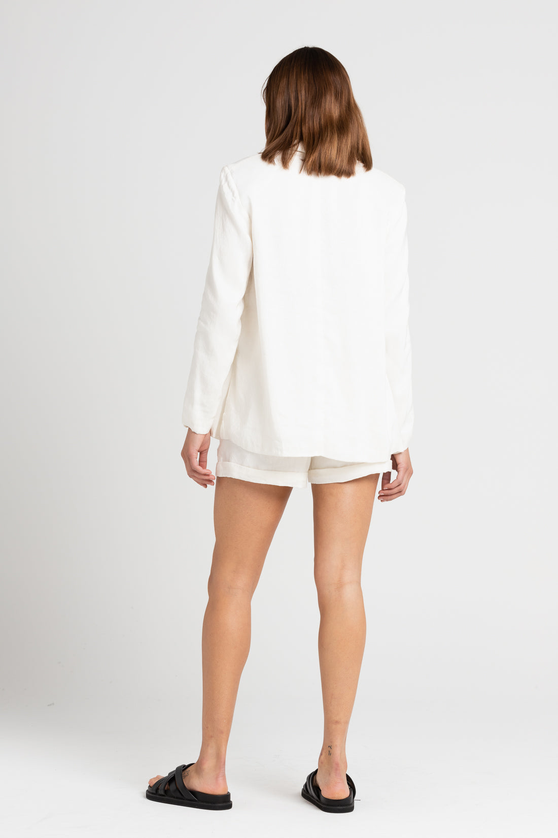Ivory Samuel Silk Linen Blazer, Women's Clothing, UNIKSPACE