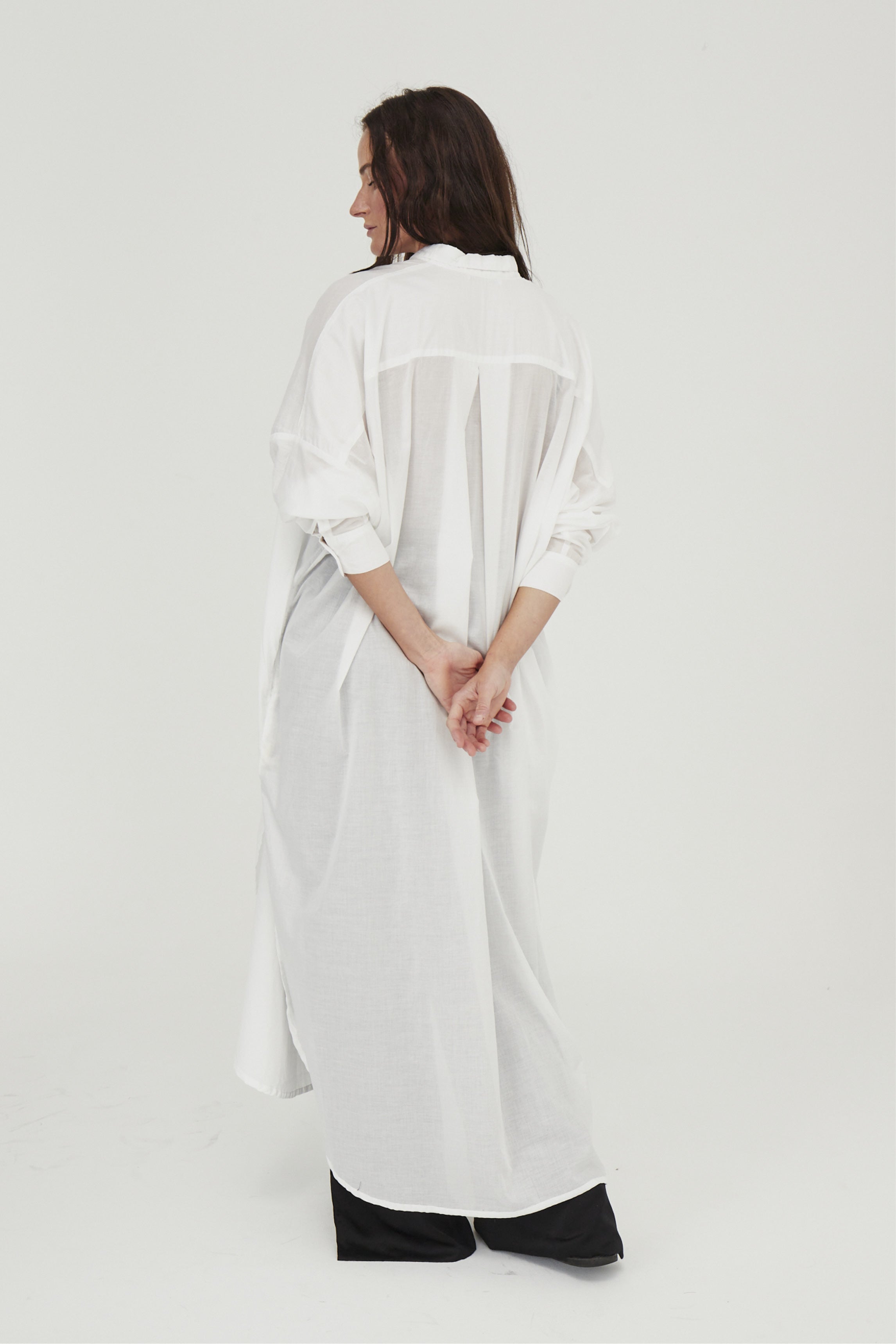 Santorini Shirt Dress White
