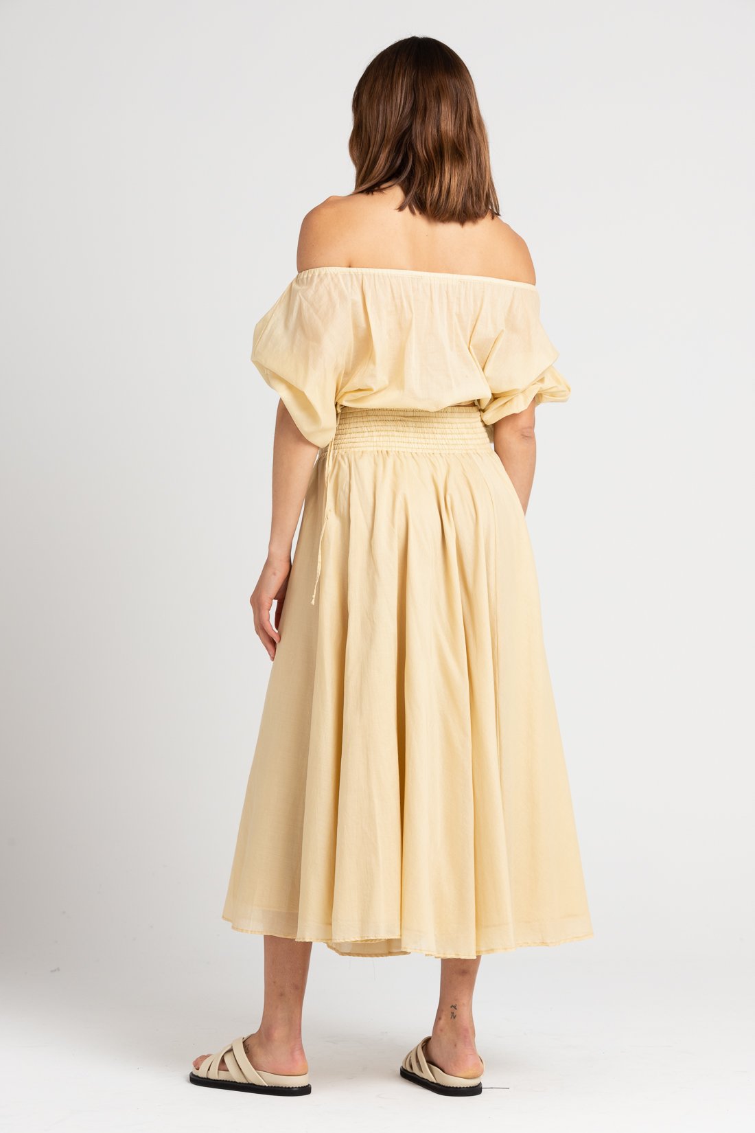 Italian Straw Ulla Long Silk Skirt, Women's Clothing, UNIKSPACE