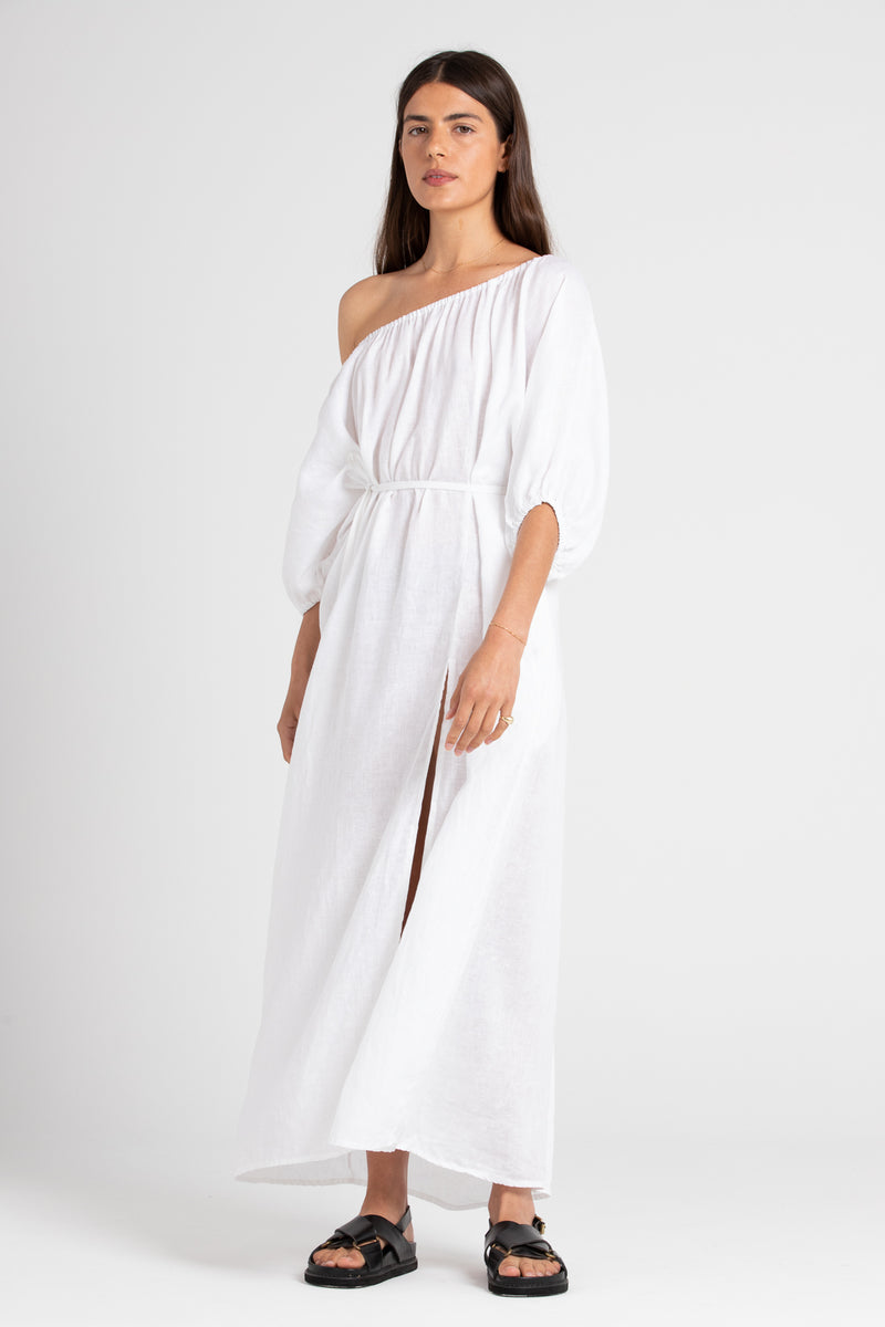 White Valdis Off The Shoulder Maxi Dress, Women's Clothing, UNIKSPACE