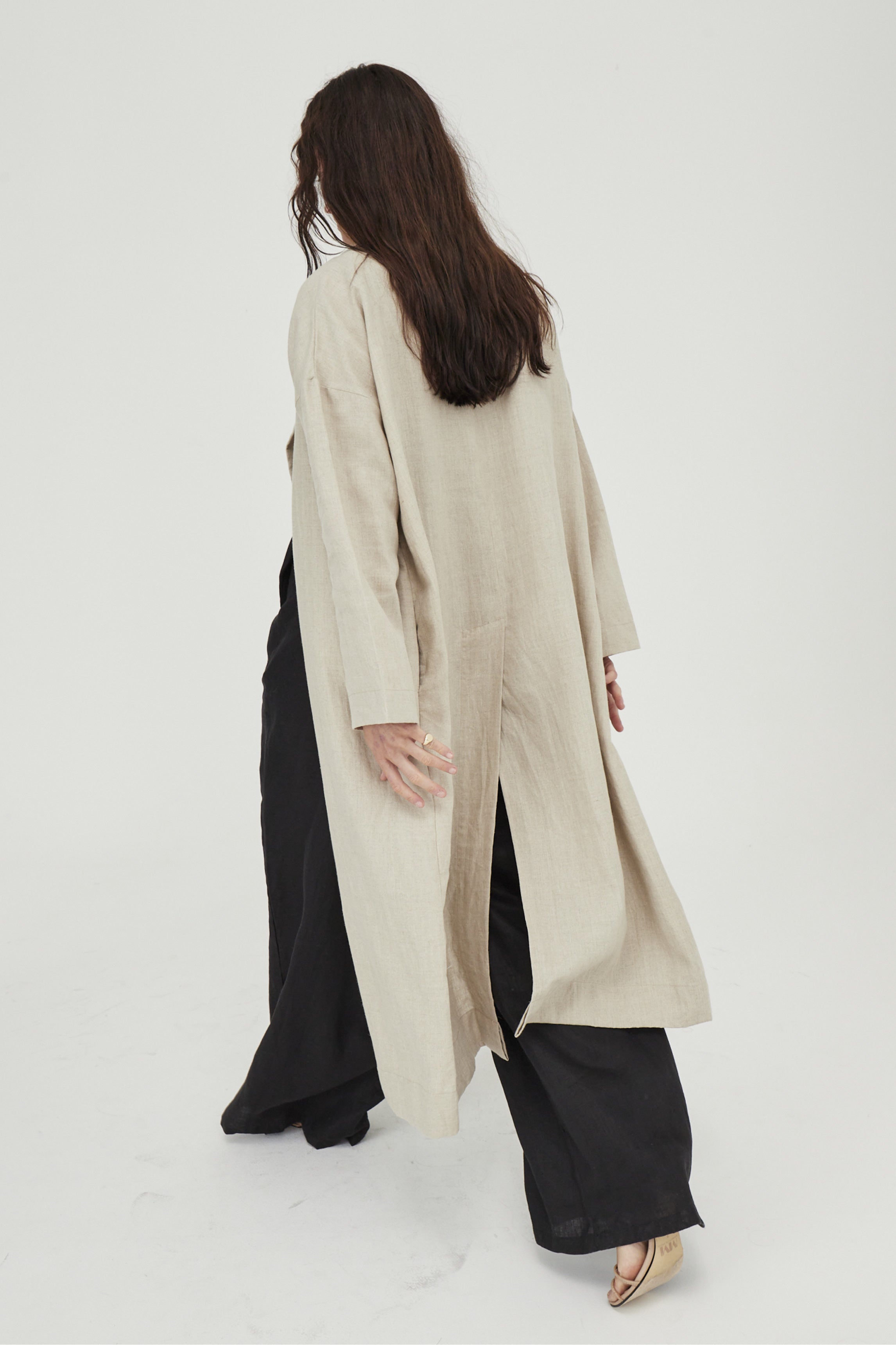 Victor Linen Coat Sand